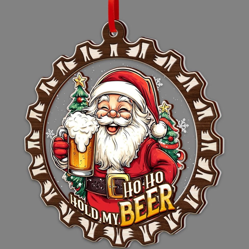 Funny Beer Ornament Set for Christmas Tree Decor