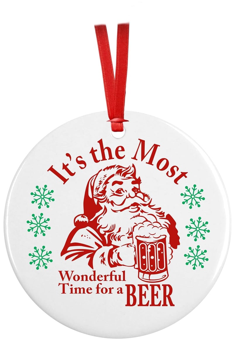 Funny Beer Lover Christmas Ornament for Men 2025
