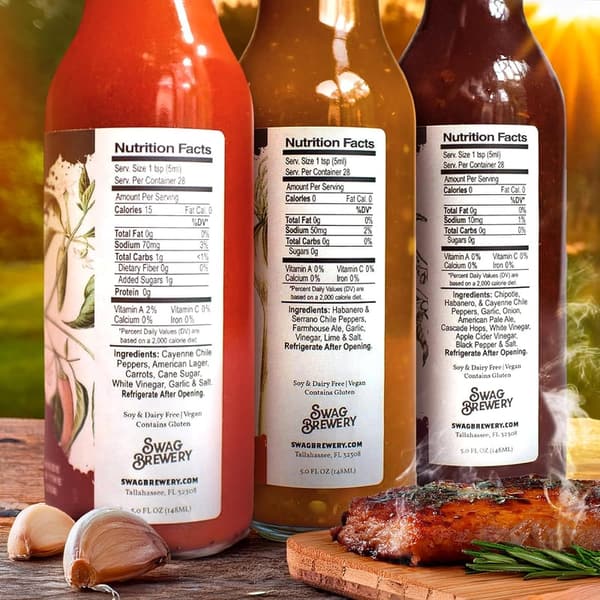 Craft Beer Hot Sauce Variety 3-Pack - Perfect Gift for Beer Lovers