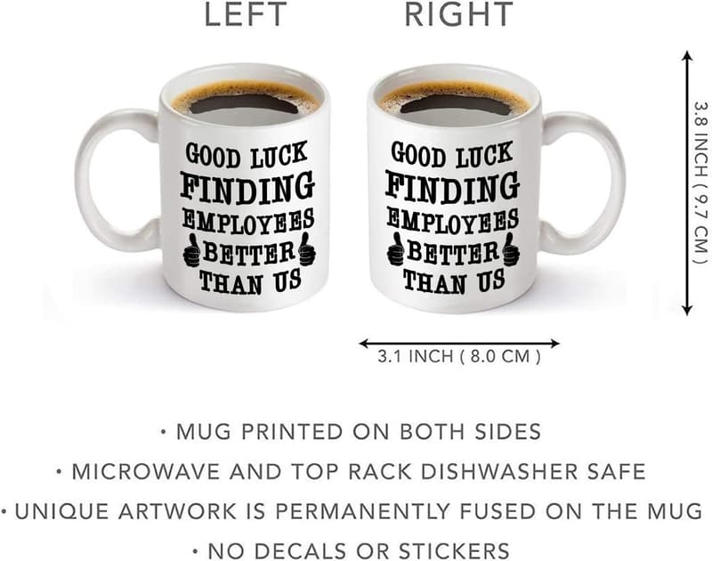 Funny Going Away Mug for Boss - Good Luck Gift for New Job