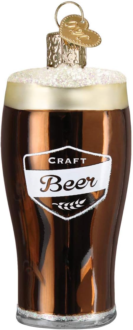 Craft Beer Glass Blown Ornaments for Christmas Tree
