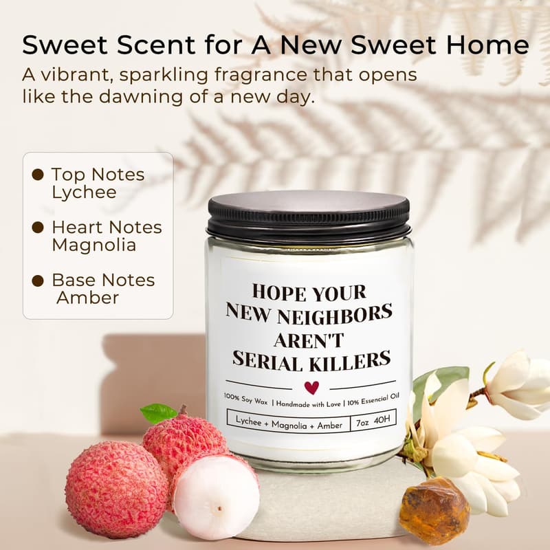 Funny Housewarming Jar Candle - 9 oz Fruit Scent
