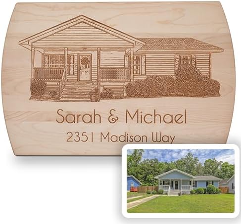 Personalized Wood Cutting Board - Custom Housewarming Gift
