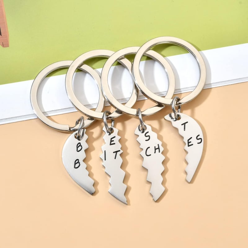 BFF Keychain Set for Women - Friendship Gifts (2-4 Pieces)