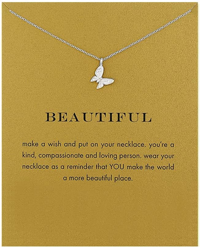 Unicorn & Elephant Friendship Necklace Set with Message Card