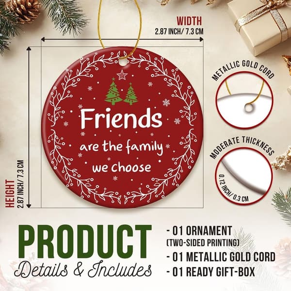 Friendship Ornament for Women - Keepsake Christmas Gift 2025