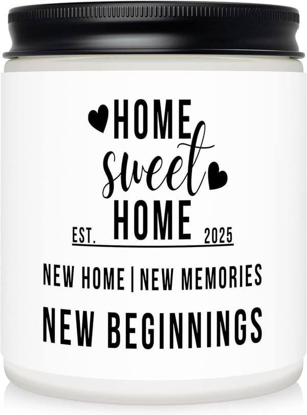 Housewarming Gift: HomeSweetHome Scented Candle for Friends
