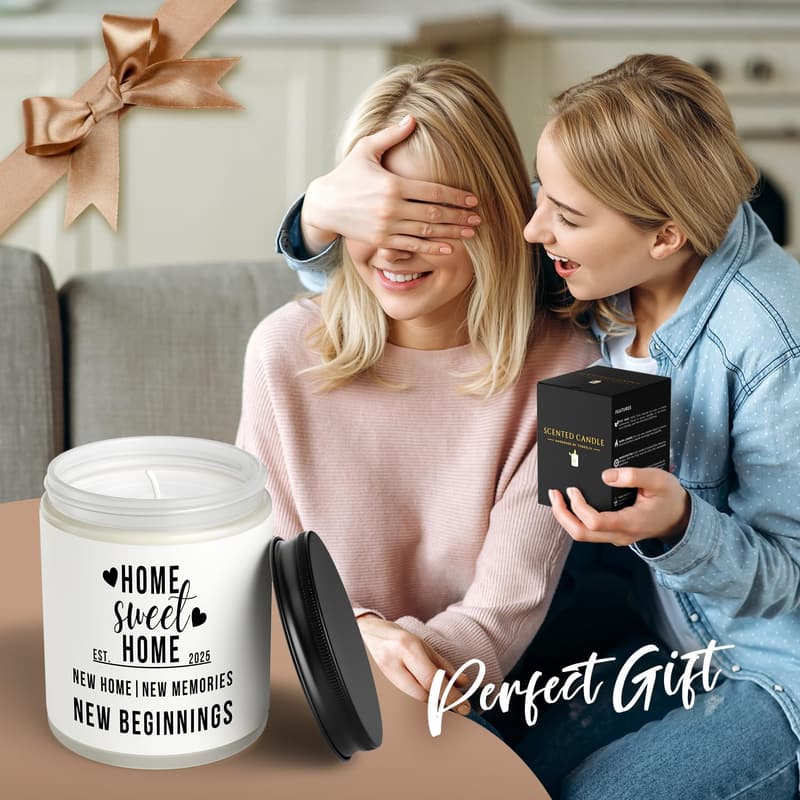 Housewarming Gift: HomeSweetHome Scented Candle for Friends