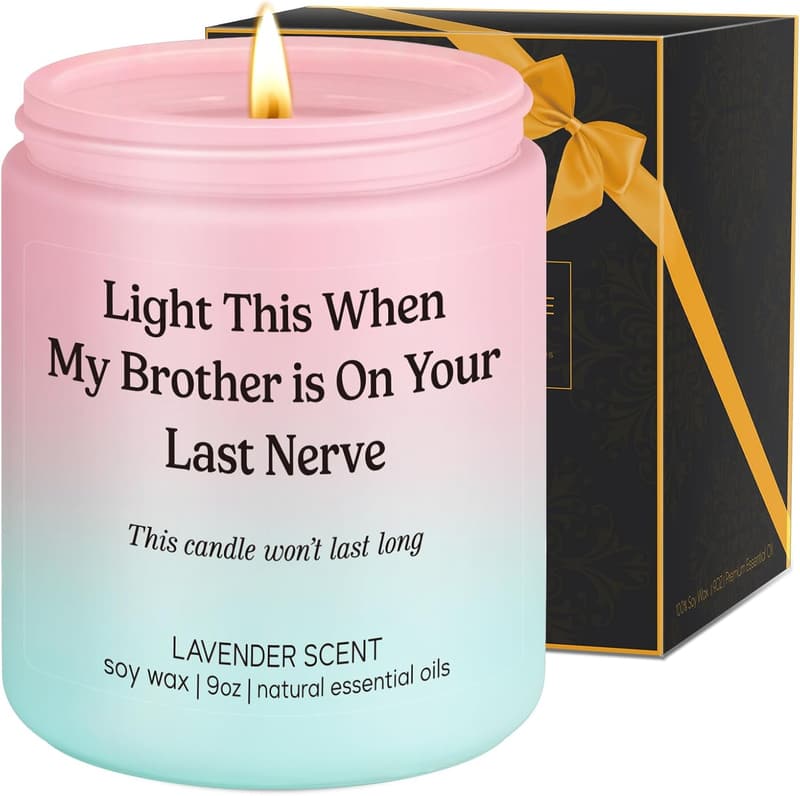 Funny Birthday Scented Candle Gift for Sister-in-Law