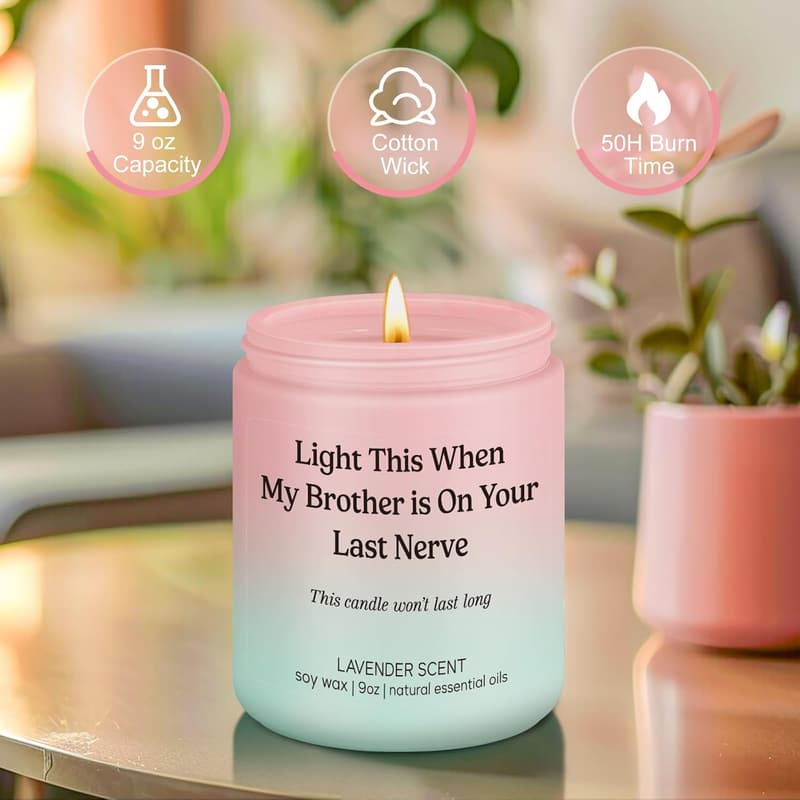Funny Birthday Scented Candle Gift for Sister-in-Law