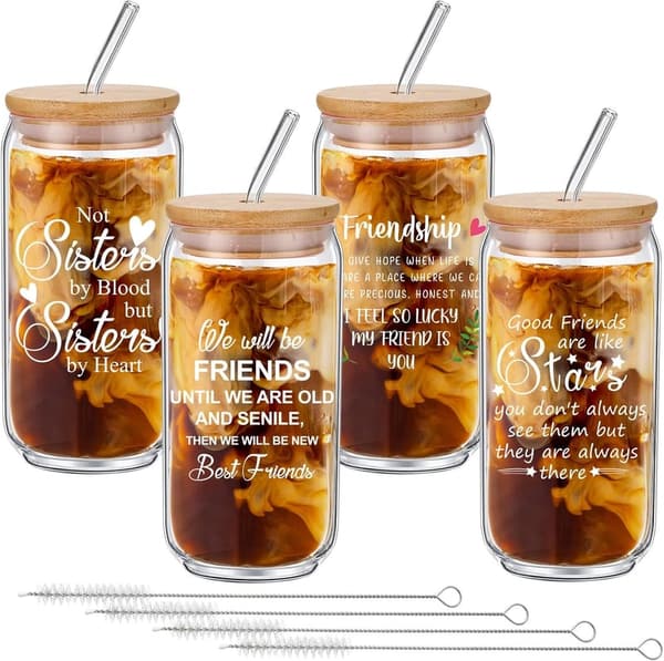 Friendsgiving Coffee & Wine Glass Set for Women - 16 oz