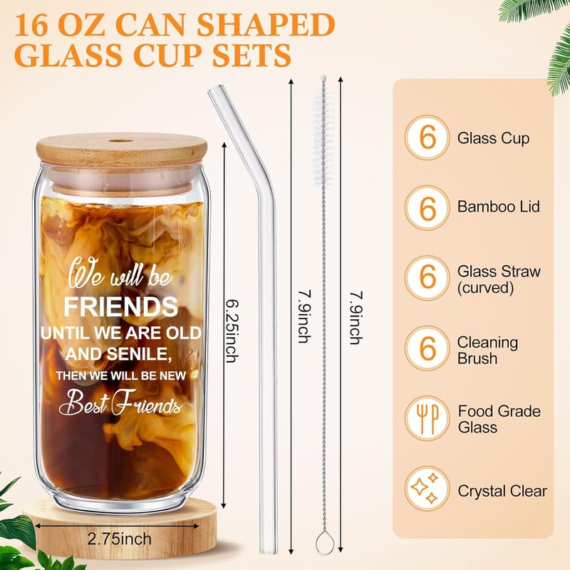 Friendsgiving Coffee & Wine Glass Set for Women - 16 oz