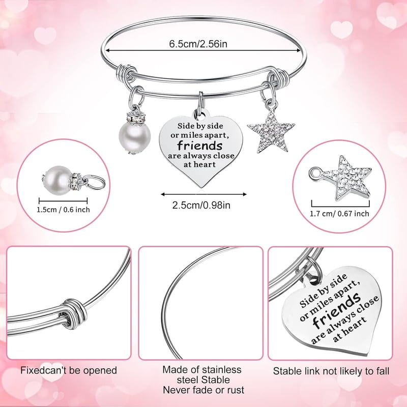 Friendship Gifts: 12-Piece Makeup Bag & Bangle Set for Women