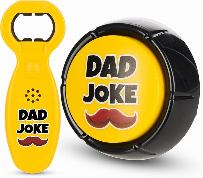Ultimate Dad Joke Gag Gift: Talking Bottle Opener & Button