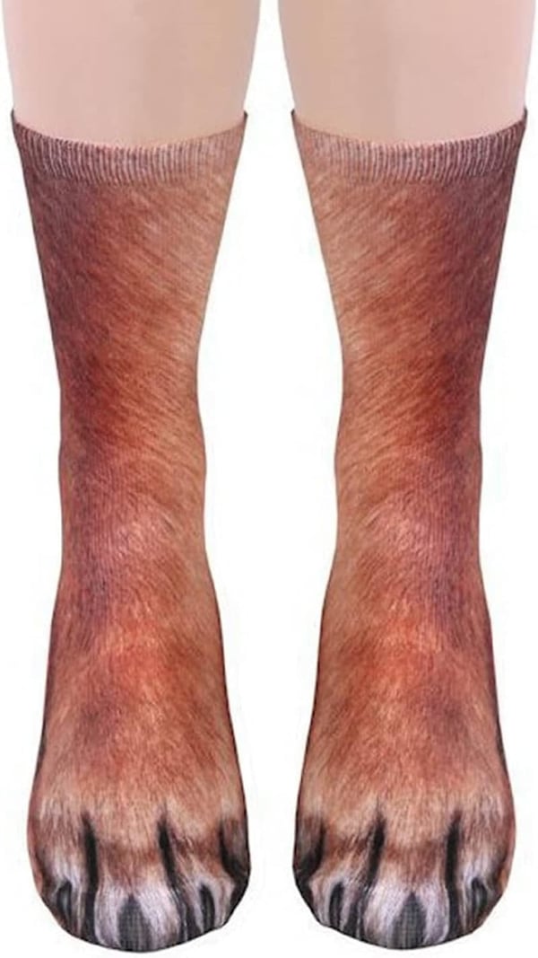 Funny Animal Paw Socks - Gag Gift for White Elephant Exchange