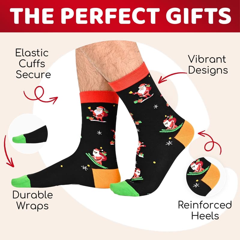 Christmas Stocking Stuffers - Fun Socks for Men & Women