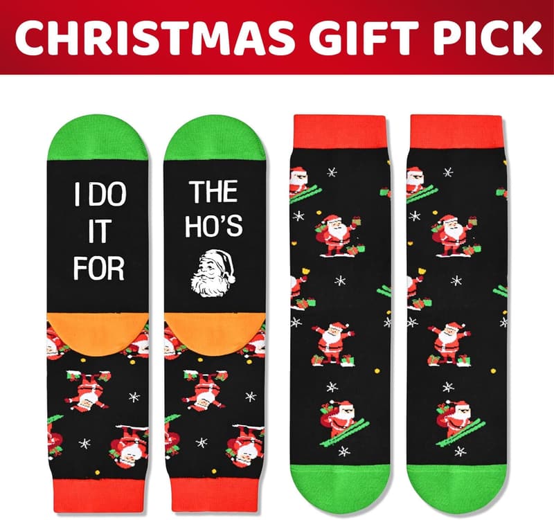Christmas Stocking Stuffers - Fun Socks for Men & Women