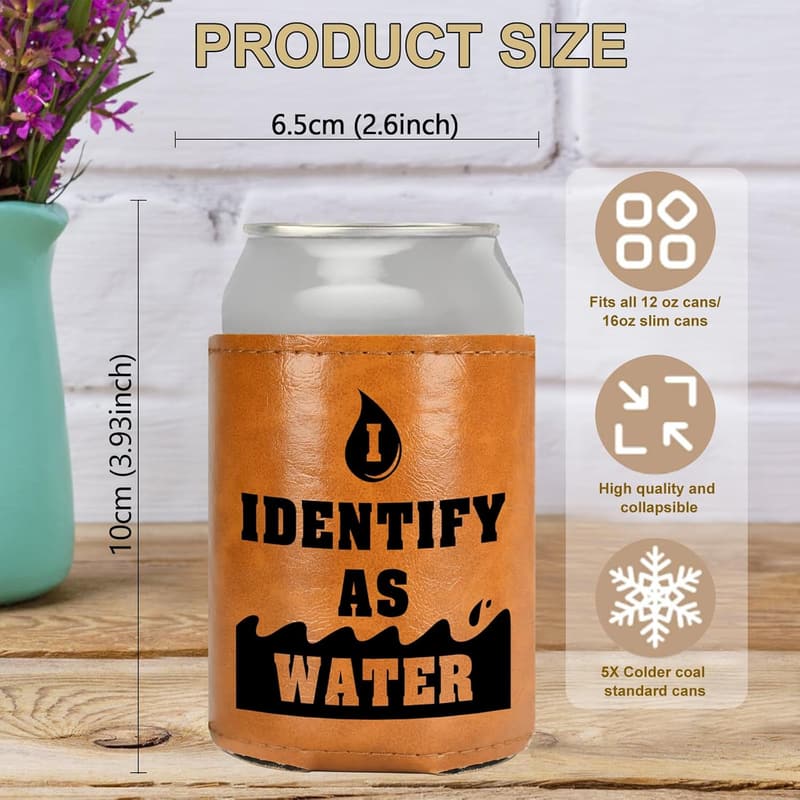 Funny Leather Can Cooler for Dad - Great Gift for Father's Day