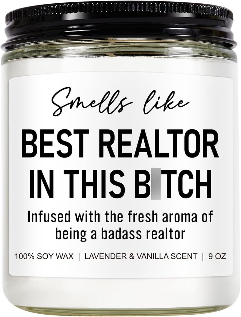 Realtor Closing Gifts: Funny Scented Candle for Agents, 9 oz