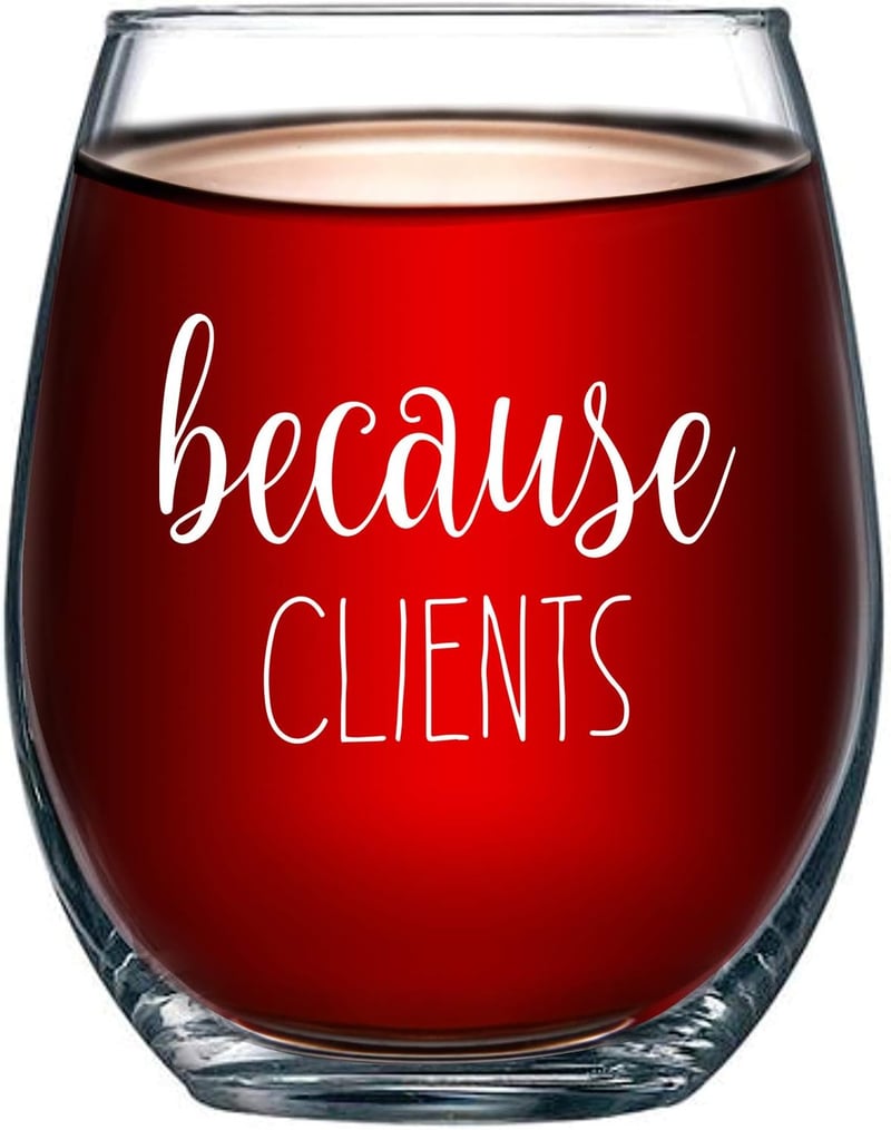Funny Stemless Wine Glass - Unique Gift for Birthdays & Professionals