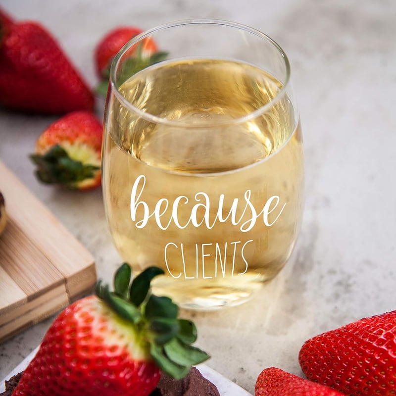 Funny Stemless Wine Glass - Unique Gift for Birthdays & Professionals