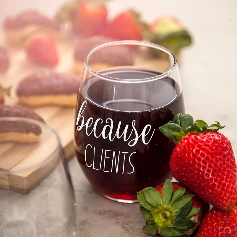 Funny Stemless Wine Glass - Unique Gift for Birthdays & Professionals