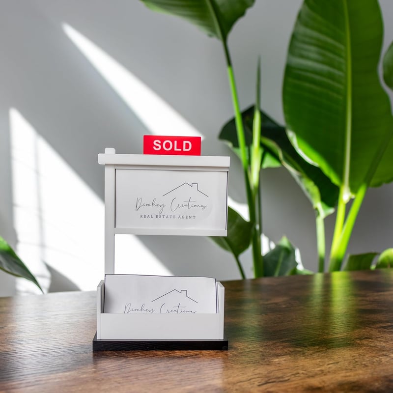 Realtor Gifts: Business Card Holder for Open Houses