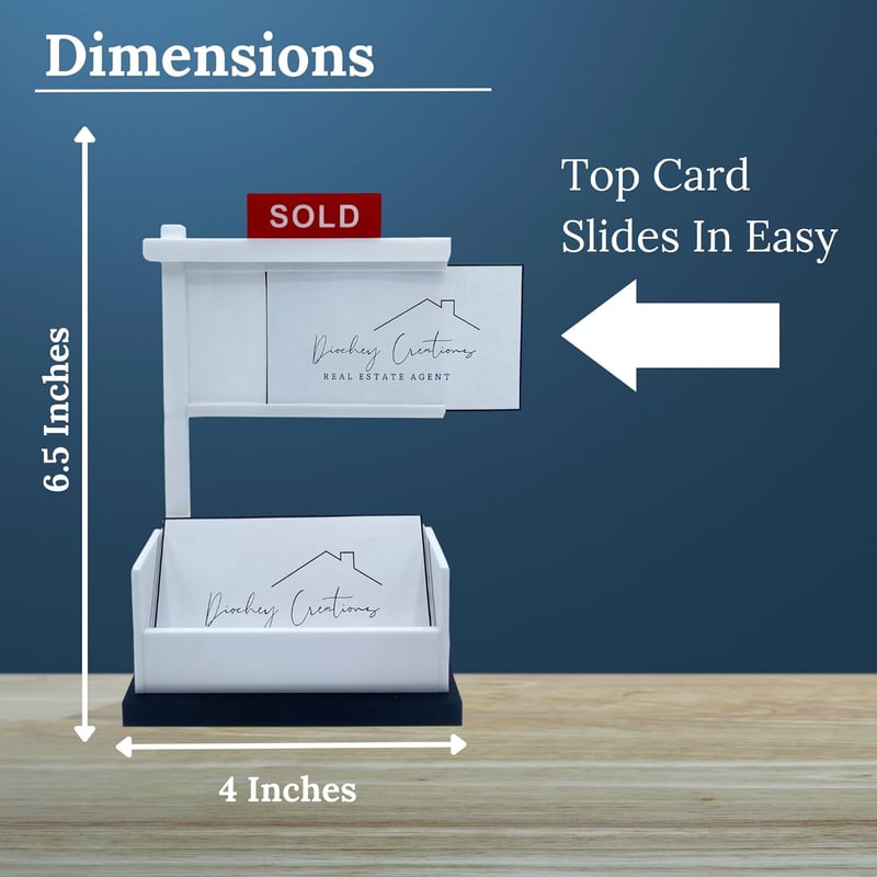 Realtor Gifts: Business Card Holder for Open Houses