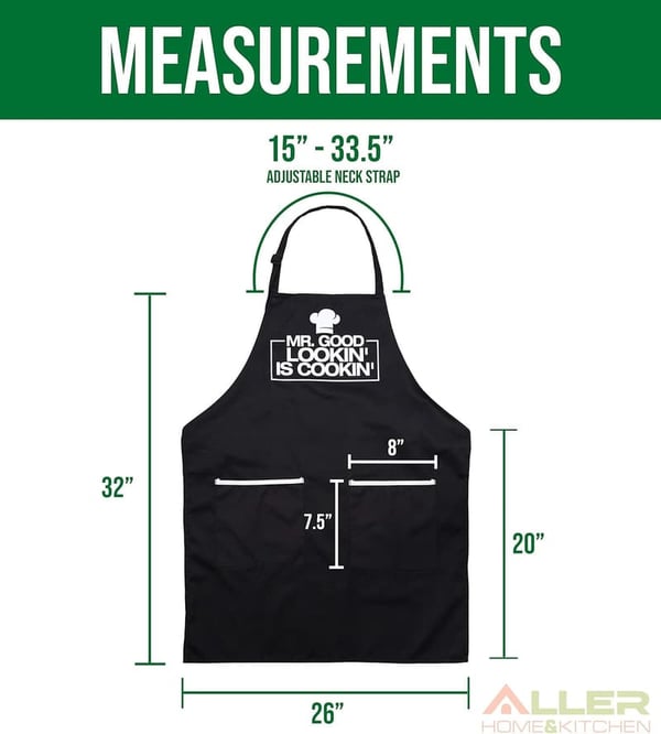 Funny Chef Apron for Men with 2 Large Pockets