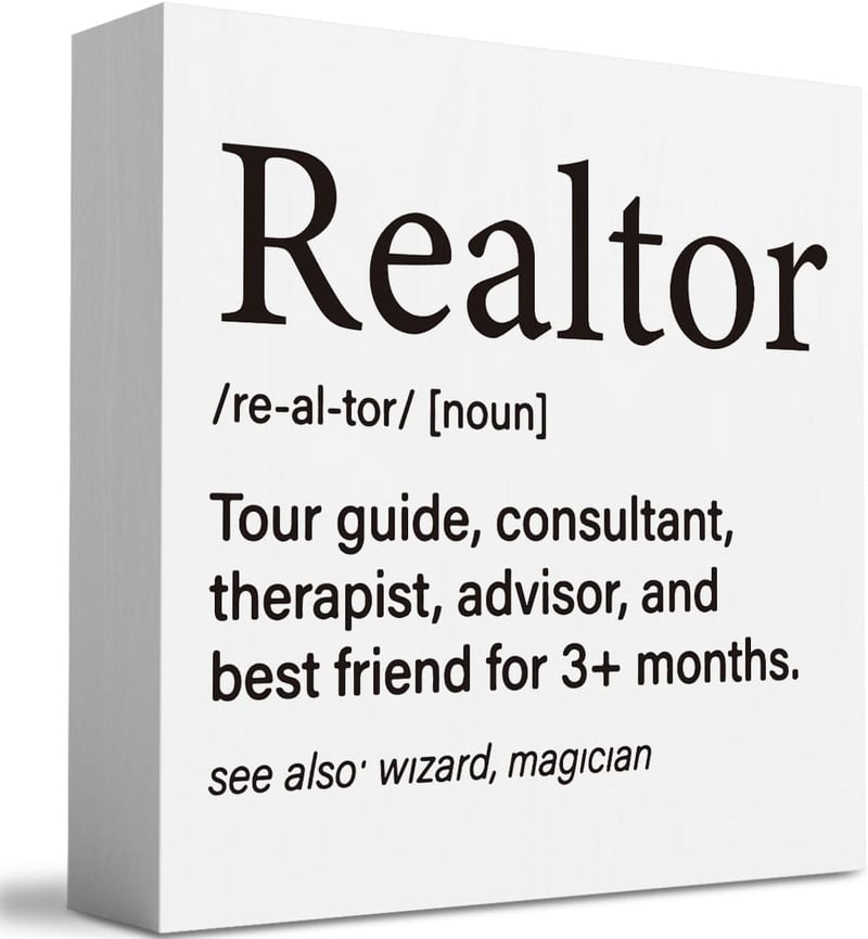 Realtor Definition Sign - Funny New Home Decor Gift