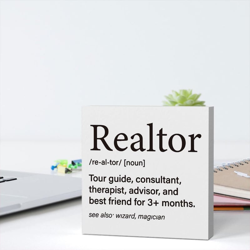 Realtor Definition Sign - Funny New Home Decor Gift