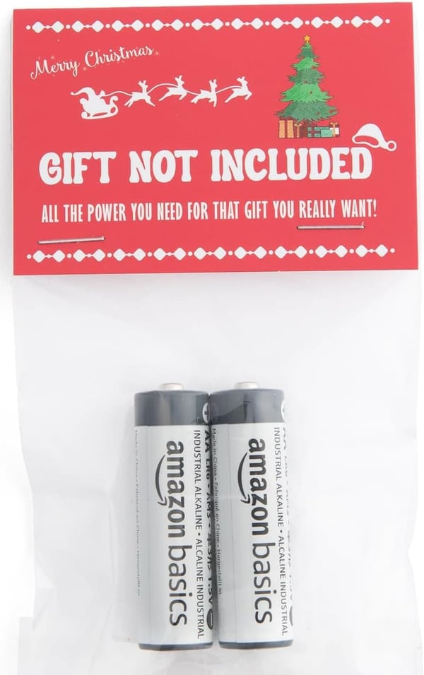 Funny Gag Gift - Present Battery Not Included for Adults