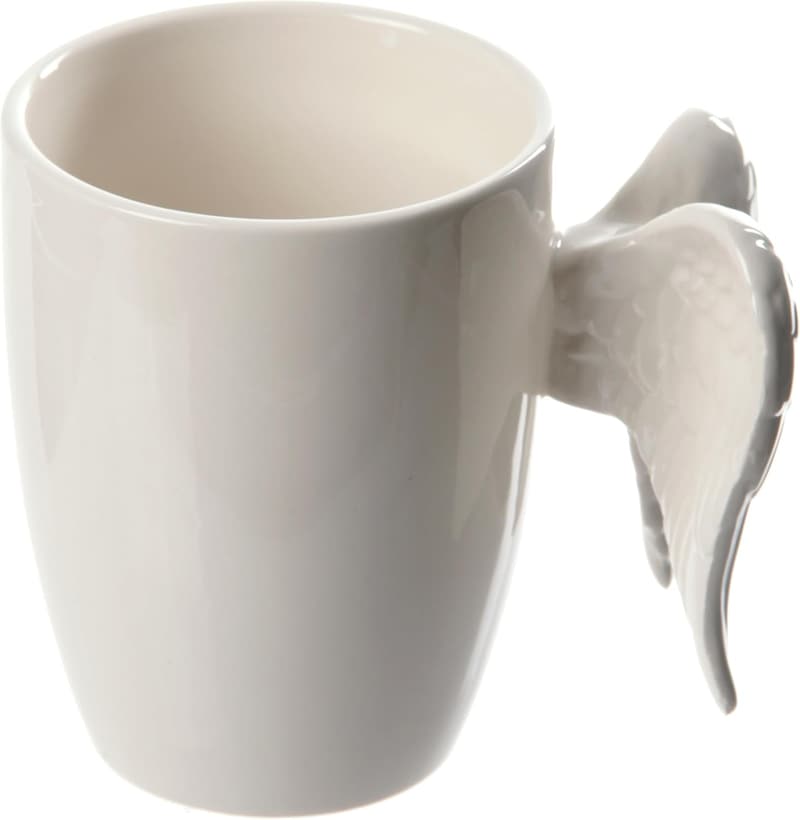 White Angel Wings Ceramic Mug - Cute Gift for Girlfriend