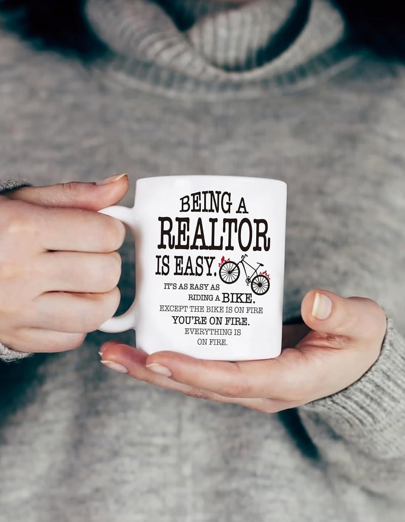 Realtor Closing Gift: Funny 11oz Coffee Mug & Pocket Hug Token
