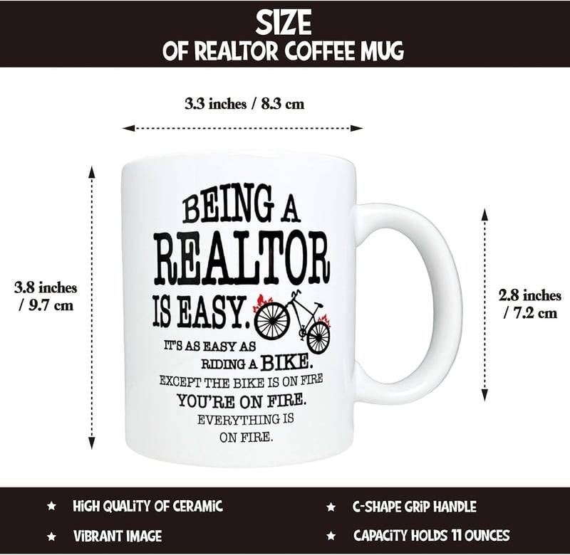 Realtor Closing Gift: Funny 11oz Coffee Mug & Pocket Hug Token