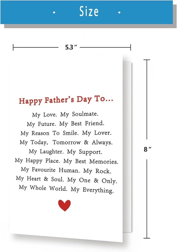 Father's Day Card for Husband or Boyfriend - Sweet Gift
