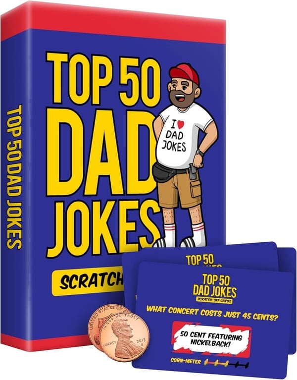 Father's Day Scratch Off Cards - Top 50 Dad Jokes Gift