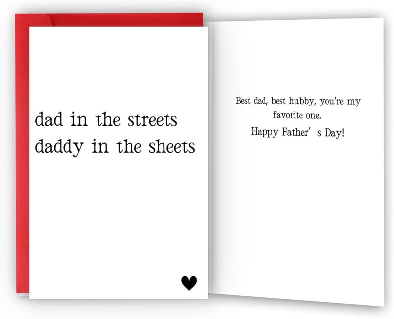 Naughty Father's Day Card for Husband - Funny Gift Idea