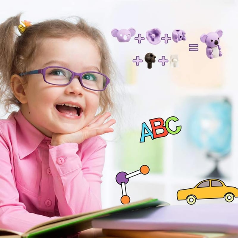 Animal Erasers Bulk Set – 60 Pcs for Kids' Parties and Rewards