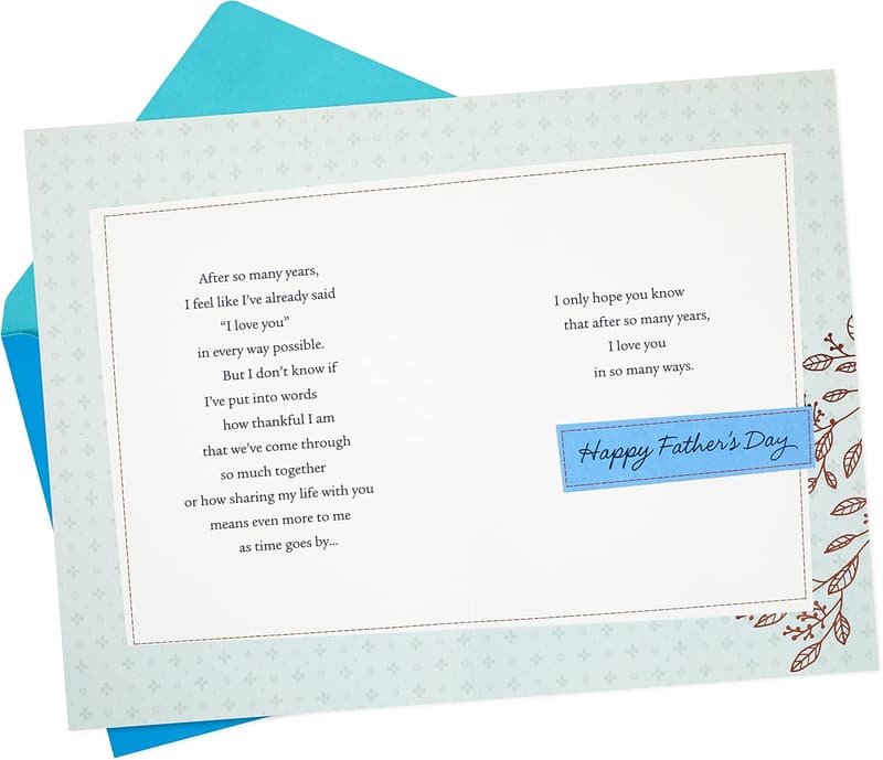 Father's Day Card for Husband with Stitched Accents
