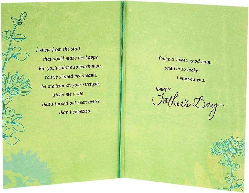Father's Day Card for Husband - Sweet & Romantic Design