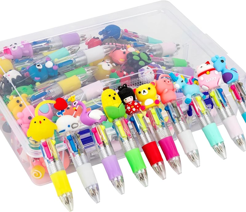 60-Pack Multicolor Pens - Perfect for Kids' Birthday Parties