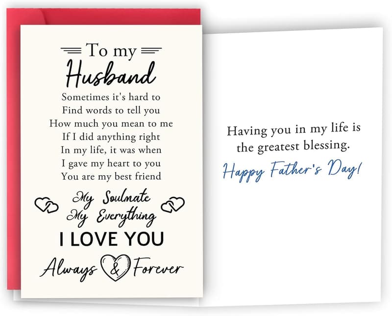 Funny Father's Day Card for Husband - I Love You Gift