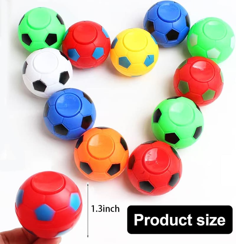 Soccer Party Favors: 32 Mini Fidget Spinners for Kids