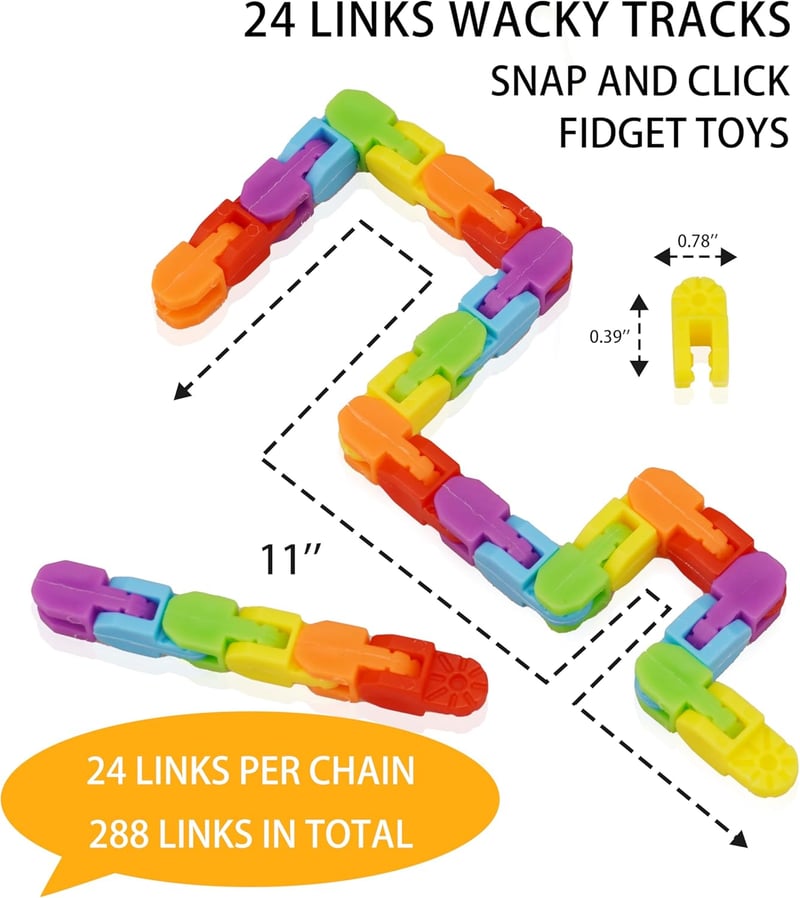 Fidget Toy Wacky Tracks - 24 Pack Sensory Party Favors
