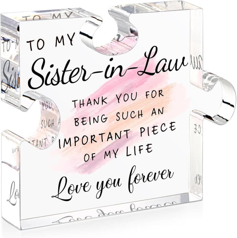Unique Sister-in-Law Puzzle Piece Gift for Birthday