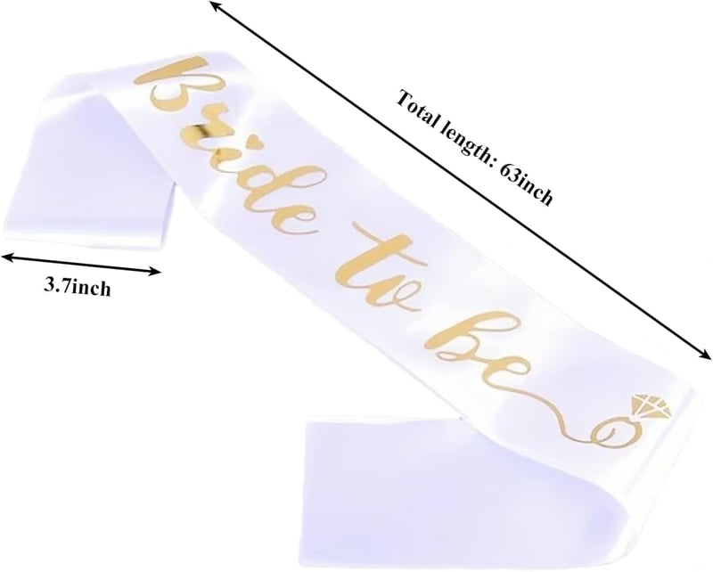 Bridal Shower Bride-to-Be Satin Sash with Rose Gold Lettering