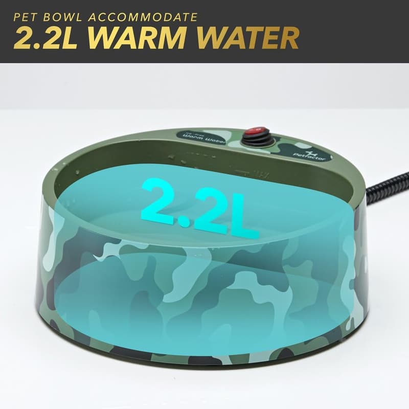 Heated Outdoor Pet Bowl with Chew-Resistant Cord