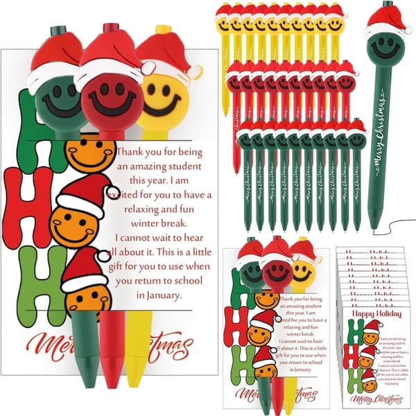 End-of-Year Gift: 30 Set Ballpoint Pens with Wish Cards for Students