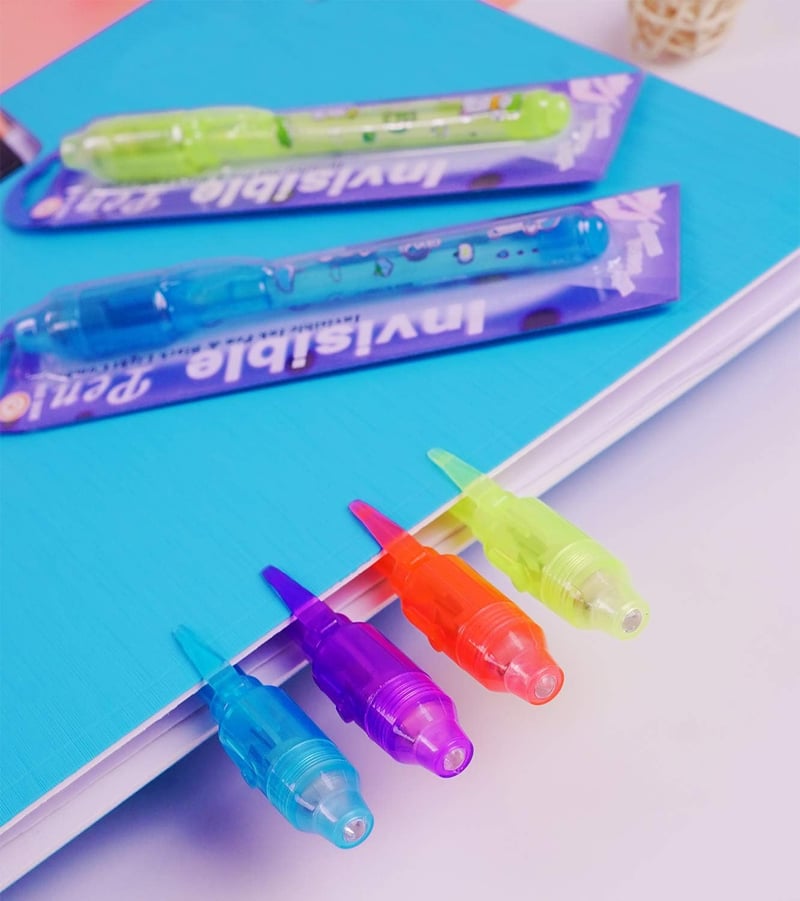 24-Piece Invisible Ink Spy Pen Set for Kids' Parties